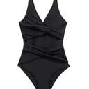 J.E Sterguard Girls'One Piece Swimsuit Teen Cover The Belly Beach Sport Girls Bathing Suits, Girls Black Swimsuits Size 12 XL, 1280-B