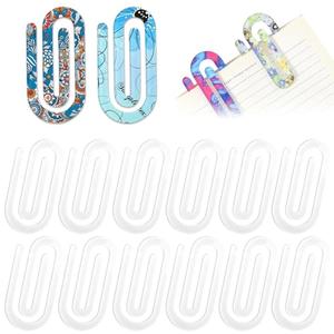 ToBeAce 17 Pcs Sublimation Paper Clips Jumbo Blanks, 4x2 Inch Acrylic Sublimation Paperclips Blanks Large, Personalized Paper Clips for Crafts, Gifts, Home, Office, School Use
