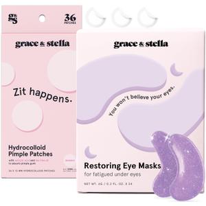 grace & stella Purple Under Eye Masks With Retinol +