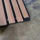 Art3d 4-Piece Wood Slat Acoustic Panels for Stylish Decor and Noise Reduction, 3D Textured Panel for Ceiling and Wall, Walnut (4Pcs - 94.5 * 7.9 inch)