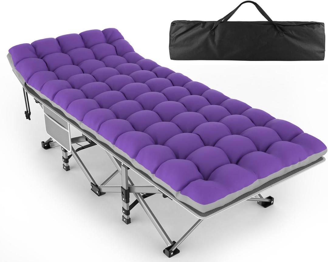 Folding Camping Cot for Adults, 28" Heavy-Duty Portable Cots Bed, Basic - 75x28x15"
