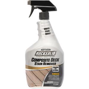 Rust-Oleum 350551 RockSolid Composite Deck Stain Remover, 32 Ounce
