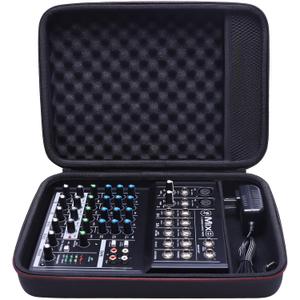 LTGEM Hard Mixer Case for Mackie Mix8 / Mackie ProFX6v3 / Behringer FLOW 8 Compact Mixer, Travel Protective Carrying Storage Bag