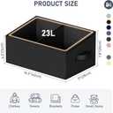 DIMJ Trapezoid Storage Bins for clothes - 5 Packs Closet Organizers and Storage Baskets, Foldable Closet Baskets with Handles and Divider, Closet Storage Bin Toybox for Shelves Living Room Bedroom