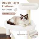 Gitelsnour Cat Tree, 70.9 Inch Wood Cat Tower for Large Cats Adult, Modern Cat Furniture with Double-Layer Wooden Cat Condo, 2 Platforms, Large Hammock and Scratching Posts, Rustic Brown GCT102SR