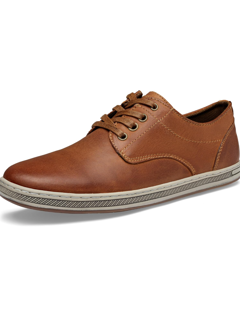 Jousen Men's Fashion Sneakers Leather Retro Casual Shoes for Men Breathable Dress Mens Sneakers 9,5