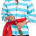 Leg Avenue Men's Pillaging Pirate Costume (X-Large, Blue/White)