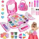 Topsolid Kids Makeup Kit With Mirror - Real Washable Makeup Set for Girls 5-8, Princess Toys Cosmetic Set, Christmas & Birthday Gifts for 3-8 Year Old Girls