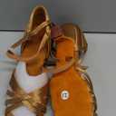 RoseMoli Women's Latin Dance Shoes Satin Professional Ballroom Salsa Practice Performance Dance Shoes.2.5