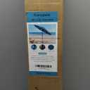 Sunnyglade 9' Solar LED Lighted Patio Umbrella with 8 Ribs/Tilt Adjustment and Crank Lift System (Teal Blue)