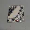 Artoid Mode Waterclor Buffalo Plaid Christmas Trees Merry Xmas Round Placemats Set of 6, 14 Inch Seasonal Winter Round Table Mats for Dining Decoration (Black/White)