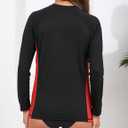 Halcurt Women's Long Sleeve Rash Guard Swim Shirt with Built in Bra Lightweight UPF50+ Quick Dry Swimsuit Top