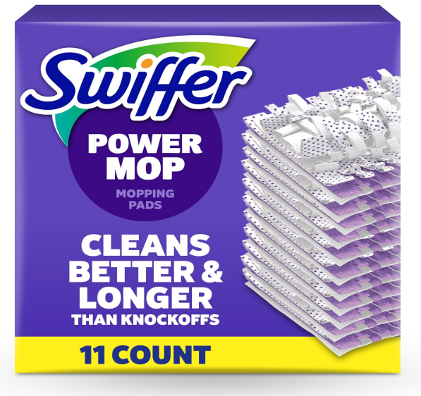 Swiffer PowerMop MultiSurface Mopping Pad Refills for Floor Cleaning, 11 Count