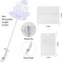6 Pcs Nurse Badge Reels,Retractable Badge Reels,Cute Clip On ID Lanyard with Waterproof Clear ID Card Badge Holder for Nurses Doctors Kids (Lovely Style)