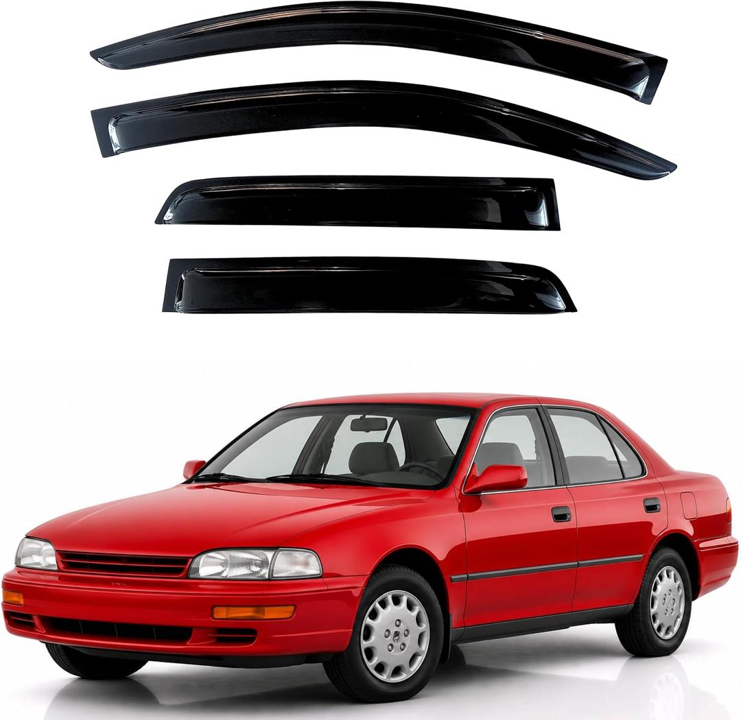 KPY Rain Guards Fit for 1992-1996 Toyota Camry, Out-Channel Window Visors Vent Wind Deflectors 4PC, Car Accessories for 92-96 Camry