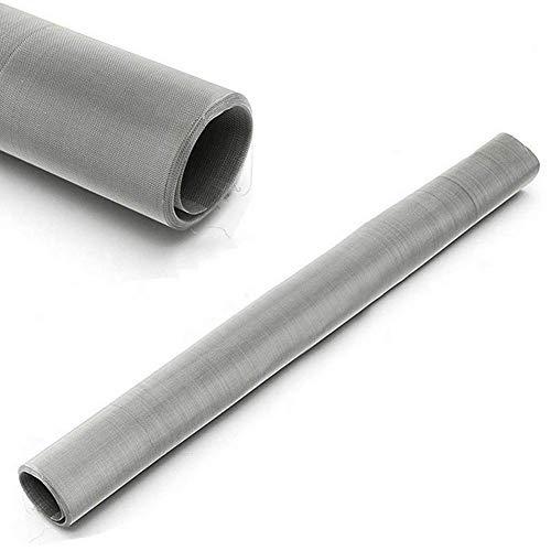 Runpig 304 Stainless Steel Woven Wire 200 Mesh 75 Micron Fine Screen Mesh Steel Woven Mesh for Filter Mesh, Filtration Cloth, 47 Inch W
