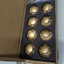8 Pack Dresser Knobs, Gold Kitchen Crystal Cabinet Drawer Knobs, 1-3/8 Inch(36mm) Vintage Decorative Round Knobs Pulls, Easy to Install