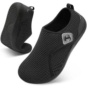 Womens Walking Shoes Comfortable Wide Diabetic Shoes Adjustable Zero Drop Edema Shoe Breathable Neuropathy Nursing Shoes Casual Wide Width Sneakers, Size 8