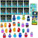 P.M.I. Among Us Party Favors Pack for Kids, Boys, Girls - Video Game Party Favors Bundle with 12 Blind Bags with Collectible Crewmate Mini Figurines Plus Stickers | Among Us Figures Set