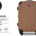 Travelers Club Chicago Hardside Expandable Spinner Luggage, Caramel, 22" Carry-On