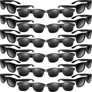 MIAHART 24 Pack Kids Sunglasses Party Glasses Bulk Goody Bag Fillers for Boys and Girls Birthday Party Summer Party Supplies (Black)