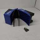 RVMATE Camper Levelers 8-Piece Kit RV Leveling Blocks Camper Wheel Chocks Including Two Curved Levelers, Two Chocks, One Level and Two Rubber Grip Mats in Storage Carrying Bag (Blue)