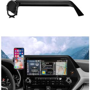 Autorder Custom Fit for Car Phone Holder 2020 2021 2022 Toyota Highlander Lmited/Platinum Accessories Phone Mount 12.3" Screen Cell Phone Automobile Cradles Hands-Free 360 Degree Rotation