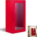 5lb Home Steel Fire Extinguisher Cabinet with Ready-to-Deploy (Red), 19" H x 9.5" W x 6.5" D