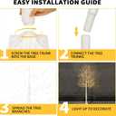 Lighted Birch Tree with 144 Warm White Lights(1 Pack), 8 Modes Prelit White Artificial Christmas Trees with Timer for Holiday Indoor Outdoor Decor Garden Wedding Party Bedroom Decoration(1 Pack)