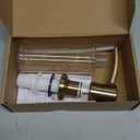 Soap Dispenser for Kitchen Sink, Built in Sink Soap Dispenser Brushed Gold 360 Swivel ABS Pump Head Champagne Gold with 11 Ounce Soap Bottle