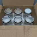 [6 Pack] 16 oz. Regular-Mouth Glass Mason Jars with Metal Airtight Lids and Bands for 1 Pint Canning, Preserving, & Meal Prep