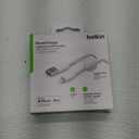 Belkin BoostCharge Braided Lightning Cable - 6.6ft/2M - MFi Certified Apple iPhone Charger USB to Lightning Cable 6ft - iPhone Cable - iPhone Charger Cable - Apple Charger - USB Phone Charger - White