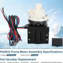 Replacement for Hoshizaki PA0613,APTA92P10WD1 Water Pump,Hoshizaki PA0613 Pump Motor Assembly with Better Sealing & Lower Noisy Includes Capacitor