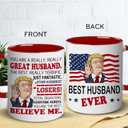 BECHUSKY Christmas Mugs For Husband - Mug for Husbands - Best Husband Ever Coffee Mug - Present Ideas for Hubby - Christmas, Birthday Gift For Husbands, Him, Groom, Mr, Fiance - Gifts for Hubby