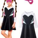 Ghost Girl Costume Hero Spider Halloween Dress For Girls Cosplay Outfit