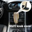 Car Shift Knob Cover, Shift Knob Cover, Anti-Scratch and Wear-Resistant, Non-Slip and Comfortable to The Touch, Suitable for Most Car Models (Beige)