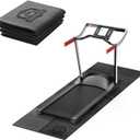 HAPBEAR Treadmill Mat  68"x24"x1/5" Thick Non-Slip Foldable Exercise Equipment Mat for Walking Pad, Weight Bench & Treadmill  Shock Absorbing Floor Protector for Home Gym, Carpet & Hardwood Floors