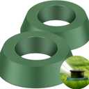 Yaomiao 6.3 Inch Sprinkler Head Protector Plastic Sprinkler Spray Guard Doughnut Green Nylon Guards for Reduce Damage from Cars and Lawn Mowers, for Use on Rotary Type(2 Pcs)