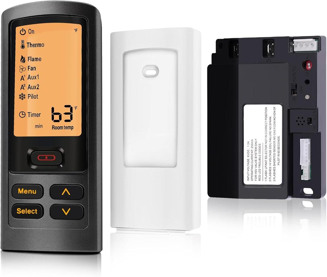 6V Electronic Igniton IPI Fireplace Control Module and Remote RC300 Compatible with Heatilator Heat-N-Glo for H3V Valve System Replace 2166-330 2166-347