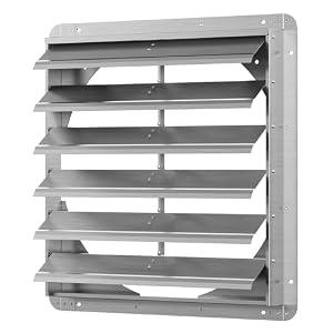 24 Inch Galvanized Shutter Exhaust Louver Vent, Automatic Gravity Shutter Louver Vent for Home Attics, Workshops, Barn, Greenhouse (Motor&Blades are not Included)