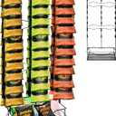 Chip Rack Display Stand, 3 Row 60 Clips Large Snack Retail Display Rack with Basket, Countertop Potato Chip Bag Candy Organizer Store Concession Stand for Party, Pantry, Office, Vendor Events