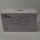 5-Pack Borosilicate Glass Containers with Tempered Lids, 35.2oz/4.4 Cup Airtight Meal Prep Set, Microwave/Freezer Safe (Pink)