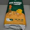 PAWPANG Disposable Dog Diaper Liners Booster Pads for Male & Female Dogs, 100ct, 5 Sizes Options, Doggie Diaper Inserts fit Most Types of Dog Diapers - Pet Belly Bands & Male Wraps (Large (100ct))