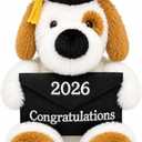 8-Inch Graduation Dog Plush Stuffed Animal, Class of 2026 Keepsake with Cap & Diploma Envelope, Soft Puppy Plush Graduation Gift for Kids, Teens & College Grads