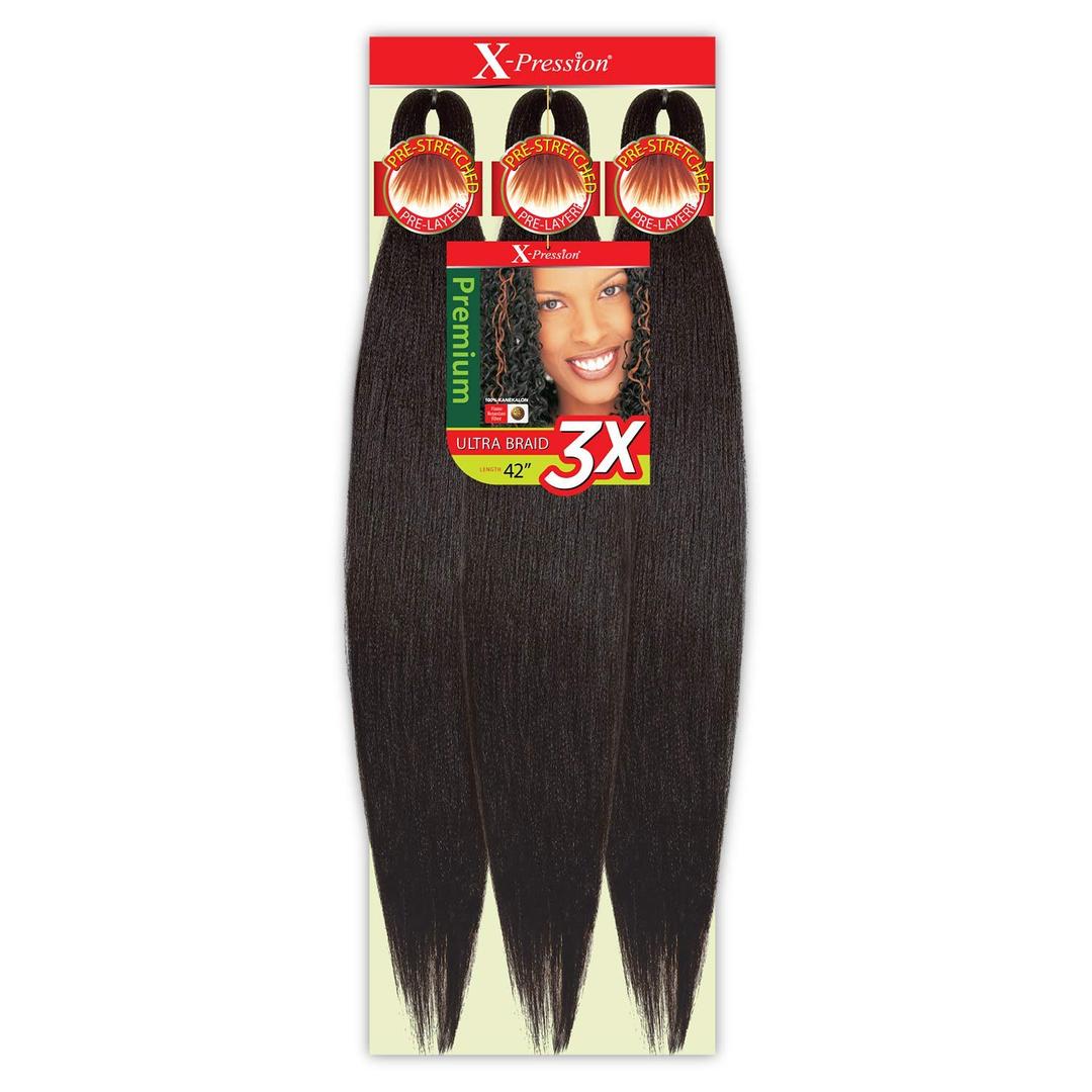 Outre Synthetic Hair Braids X-Pression Kanekalon 3X Pre Stretched Braid 42" 
