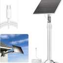 Solar Panel for Ring Camera, 5W Solar Fast Charger, Telescopic Pole & 360 Swivel, 10ft USB-C Cable, IP65 Weatherproof, for All Battery Outdoor Security Cameras, Perfect for Reaching Sunlight