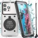 Professional Underwater Snorkeling Diving Phone Case for iPhone 15/14/13/12/11 Pro Max/XR/XS/X Samsung Galaxy S24/S23/S22/S21, Scuba Dive Waterproof Case Underwater Photo & Video Housing (Black)