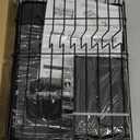 SNTD Dish Drying Rack - Space-Saving Dish Rack for Kitchen Counter, Stainless Steel Dish Drainer with Utensil Holder and Drainboard, 11" W x 15" L (Black)