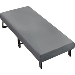 Cot Sheets 31" x 75"(Sheet Only), Cot Fitted Sheet Ultra Soft and Breathable Snug Fit for Narrow Twin Mattress/RVs Bunk/Guest Beds/Army Cots/Trifold Mattress/Travel Size Mattress Grey (Small Single, Gray)
