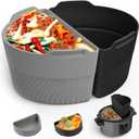 Slow Cooker LinersCook Two Things at Once and Easy CleanCrock Pot DividerSuitable for 6-8QT CrockSilicone Crock Pot Liners Oval (2)